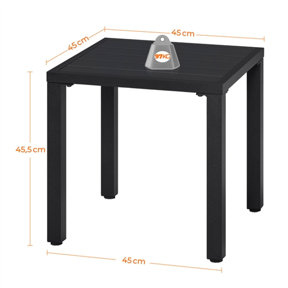 2pcs Dining Chairs + Outdoor Coffee End Table