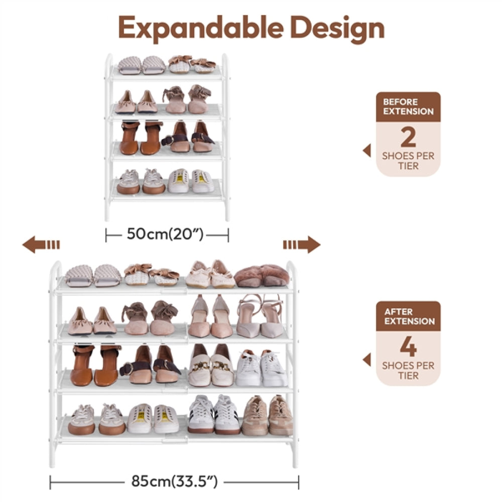 4 Tier Iron Shoe Rack Organiser