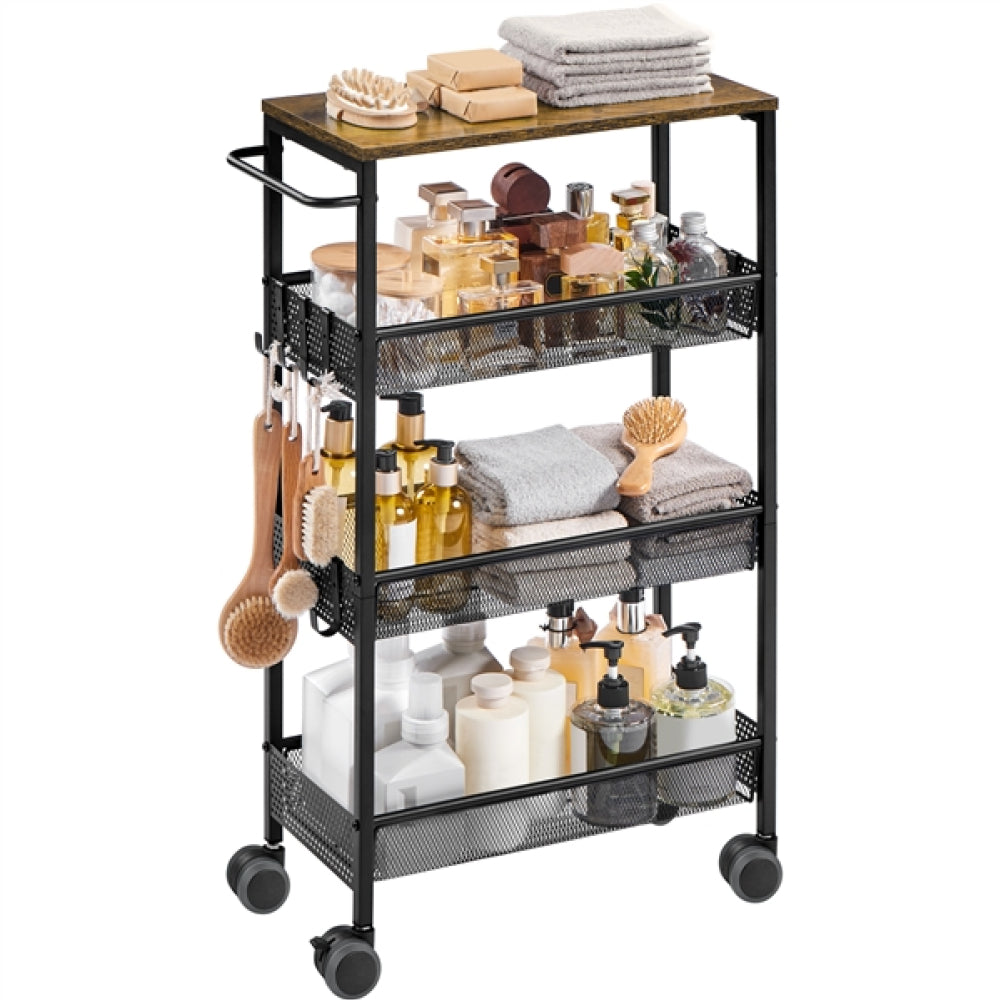4-Tier Storage Trolley Kitchen Trolley