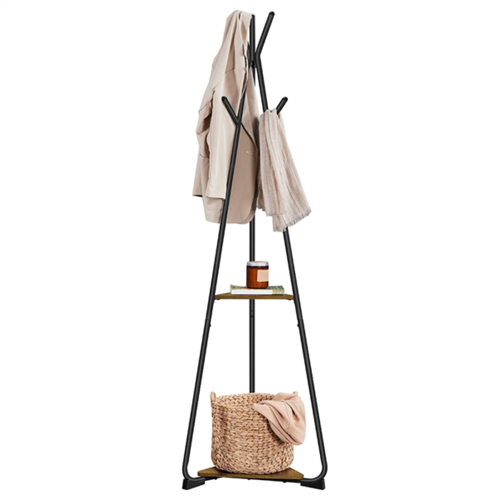 Freestanding Coat Rack Clothing Rack Hat Rack With Shelves
