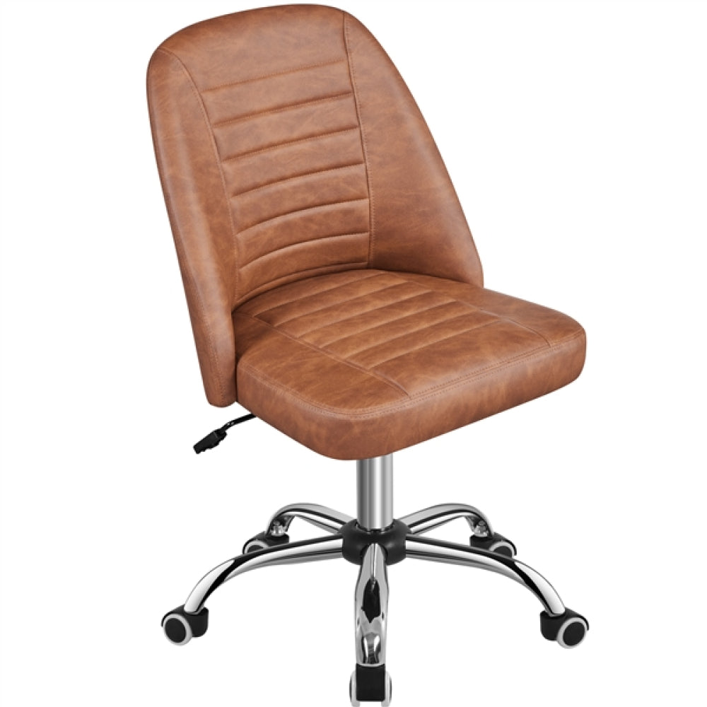Faux Leather Mid Back Home Office Desk Chair