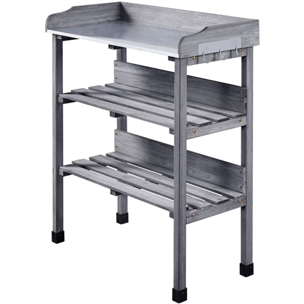 3-layer Outdoor Potting Bench Gardening Table