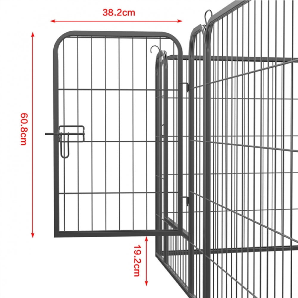 8 Panel Dog Pen Playpen Play Yard Metal Exercise Barrier Pet Pen