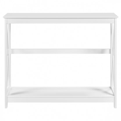 2-Tier X-Design Console Table  Industrial Side Console Table End Table