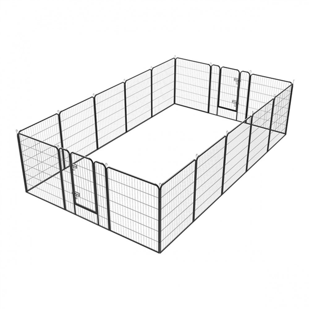 16 Panels Heavy Duty Pet Playpen Pet Exercise Barrier Fence