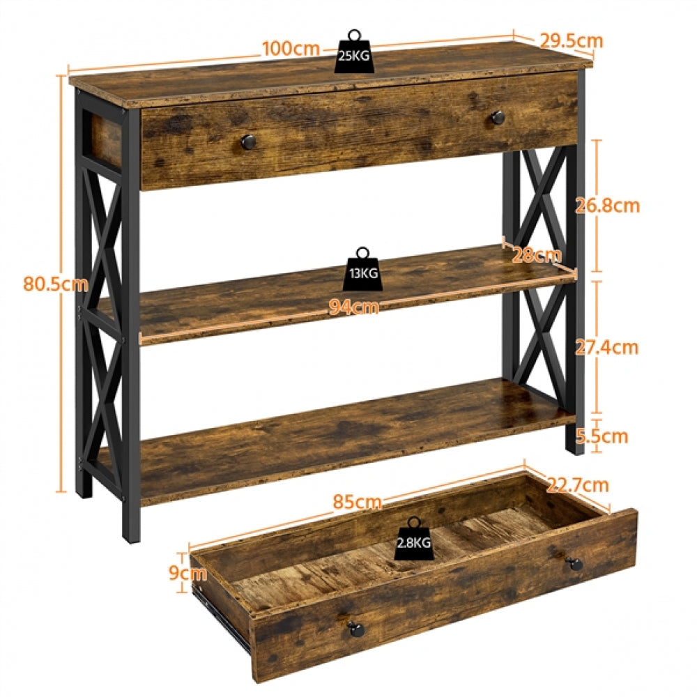 2-Tier X-Design Console Table Hall Table
