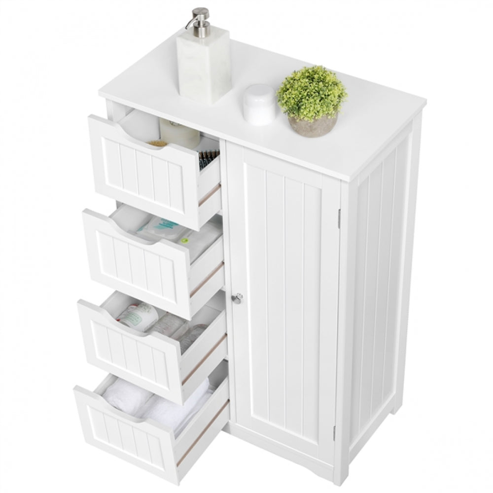 Large Wooden Bathroom Storage Cabinet Freestanding Floor Cabinet