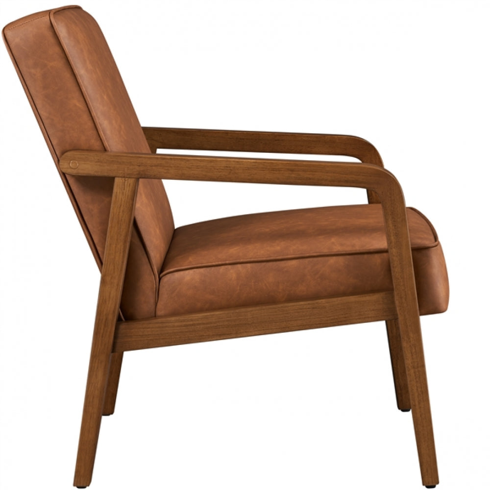 Mid-Century Modern Upholstered Lounge Chair Accent Armchair