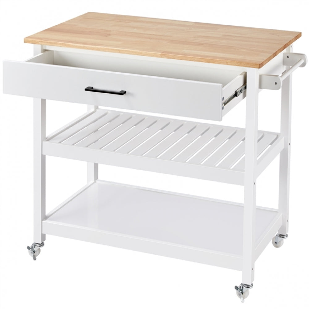 Kitchen Island Cart on Wheels 40’’ W Minimalist Kitchen Cart