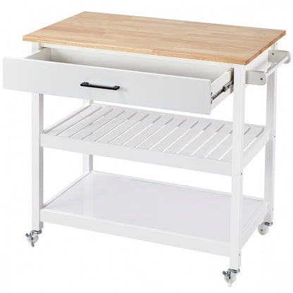 Kitchen Island Cart on Wheels 40’’ W Minimalist Kitchen Cart