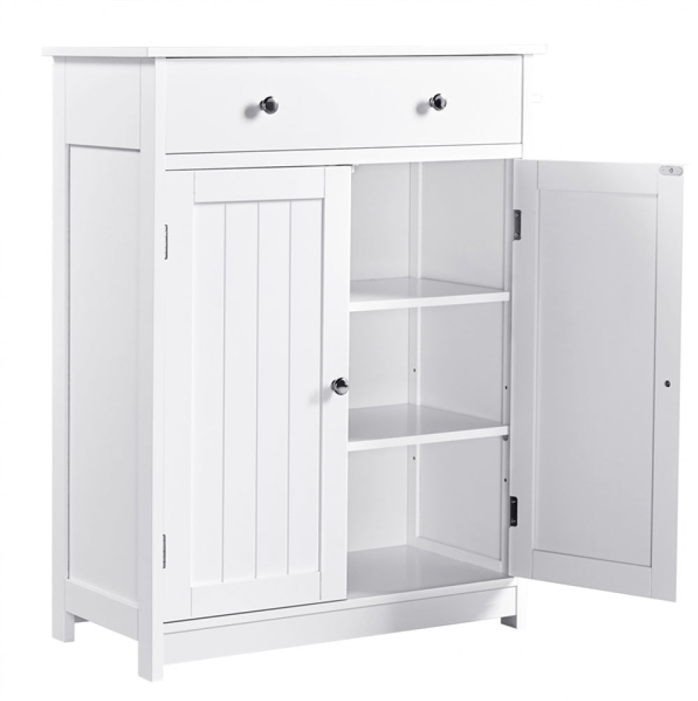 Free-Standing Bathroom Cabinet Storage Cabinet with 1 Drawer 2 Doors
