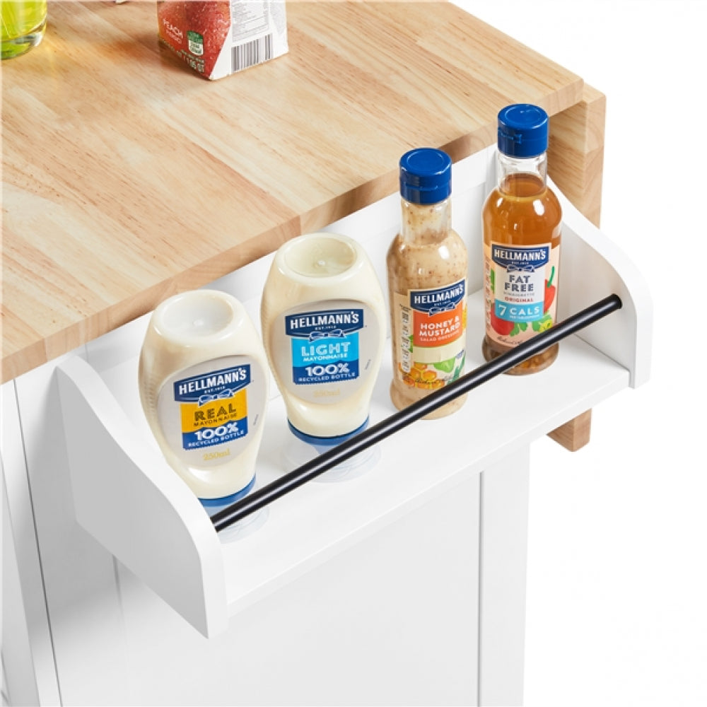 Kitchen Trolley with Drop-Leaf Breakfast Bar
