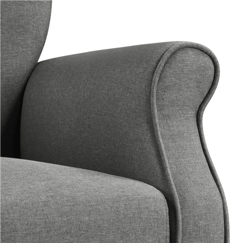 Mid-century Modern Accent Chair Upholstered Roll Armchair