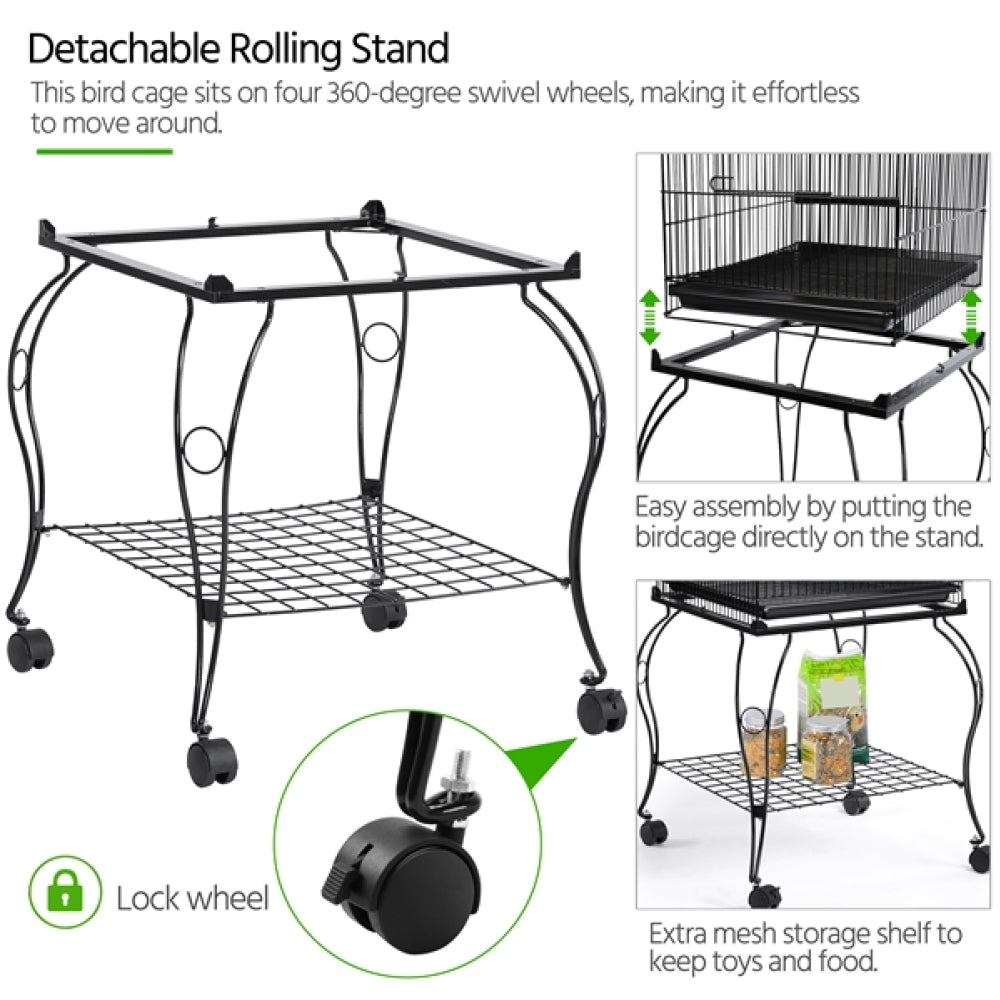 H145cm Open Top Metal Parrot Cage Bird Cage