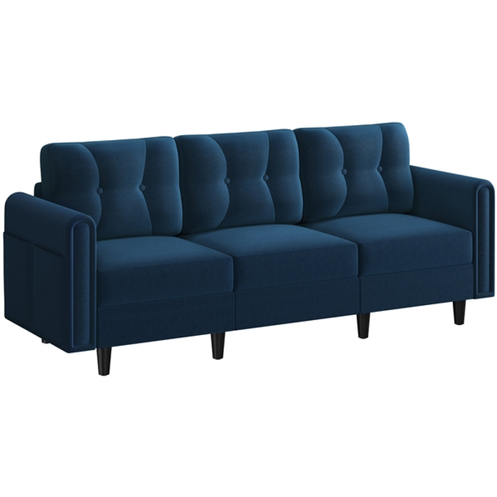 Velvet Upholstered Corner Sofa Set