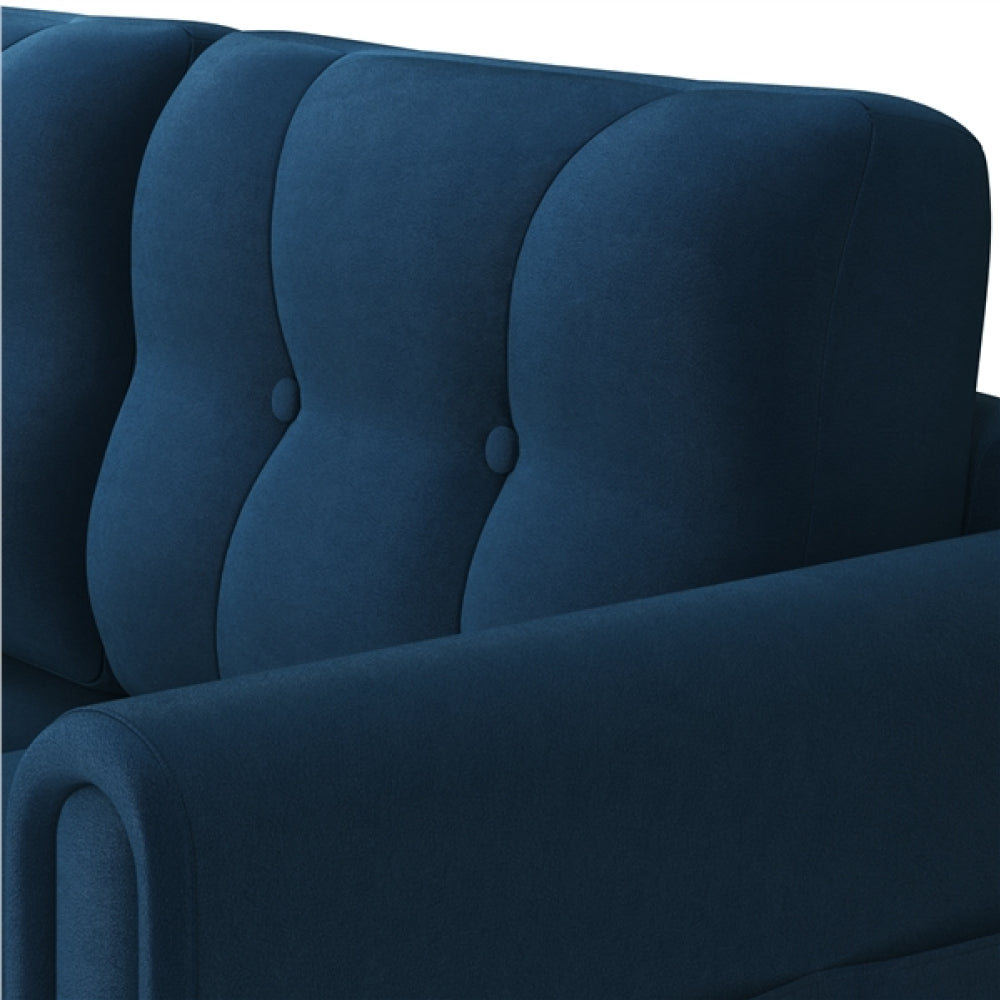 Velvet Upholstered Corner Sofa Set