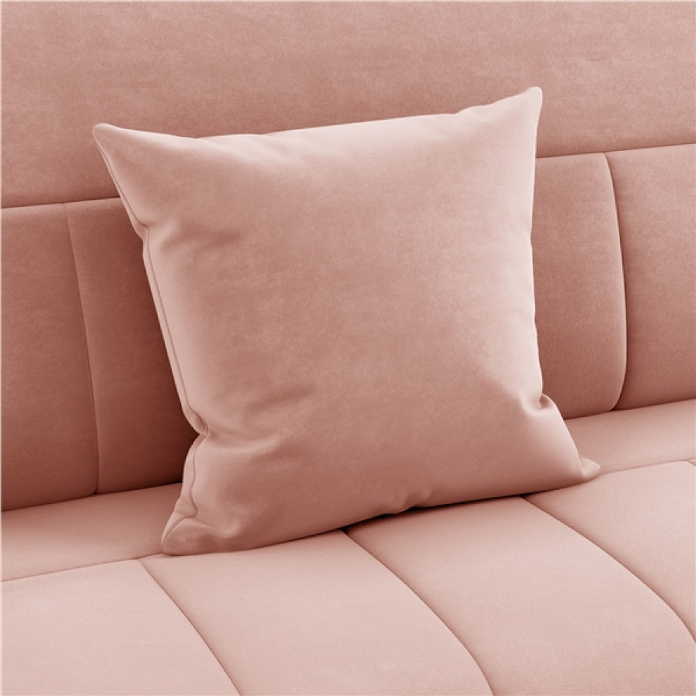 Upholstered Sofa Couch with Gold-tone Metal Arms and Legs