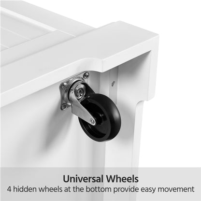 Rolling Kitchen Island Trolley Modern Storage Cabinet