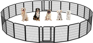 31.5″ Tall 24-Panel Heavy Duty Dog Playpen Dog Pen Dog Fence