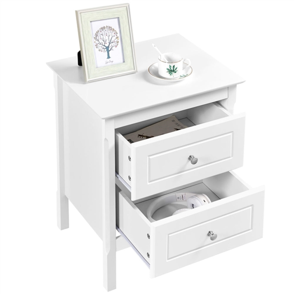 End Table Side Table Nightstand Bedside Table with 2 Drawers