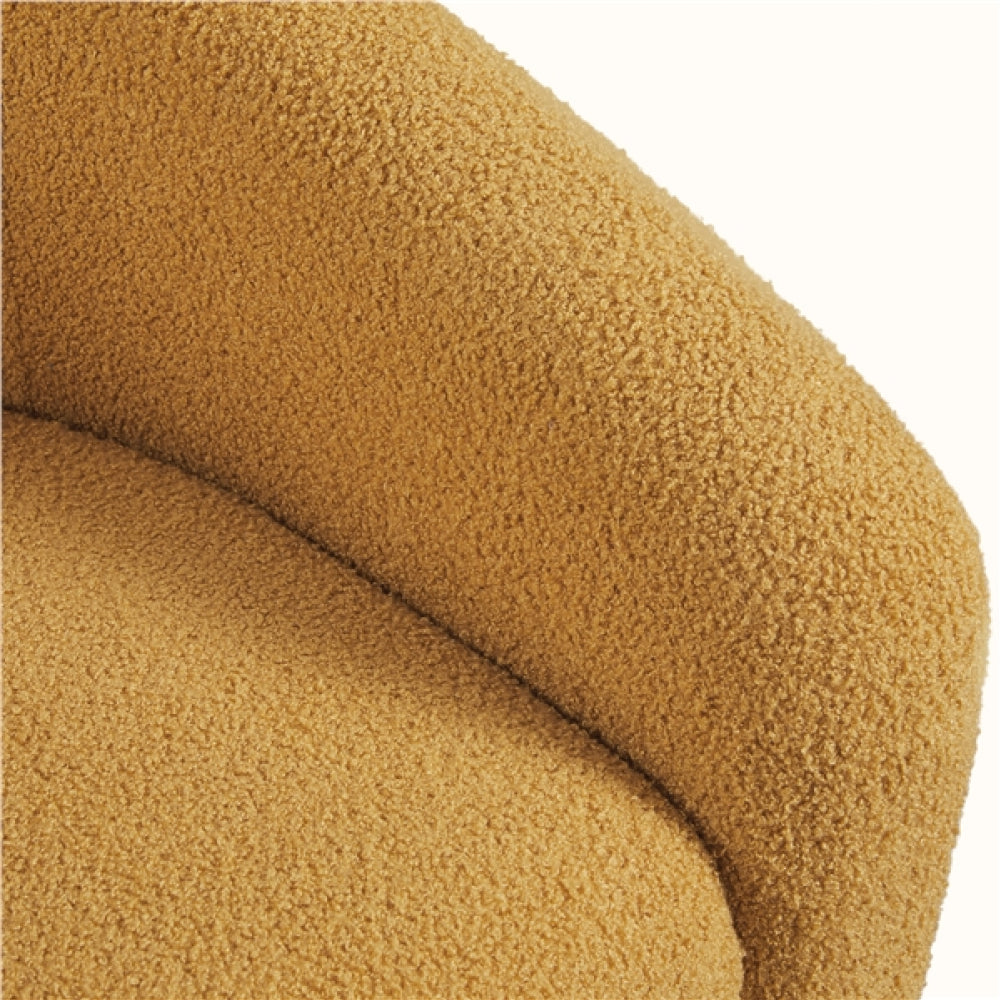 Boucle Club Chair Accent Barrel Chair Tub Chair