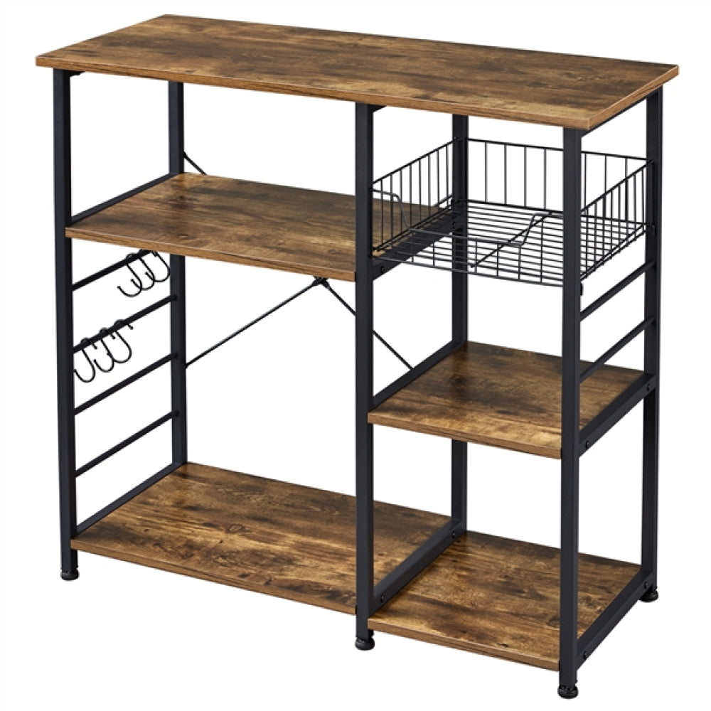 Vintage Kitchen Island Baker's Rack Utility Microwave Stand