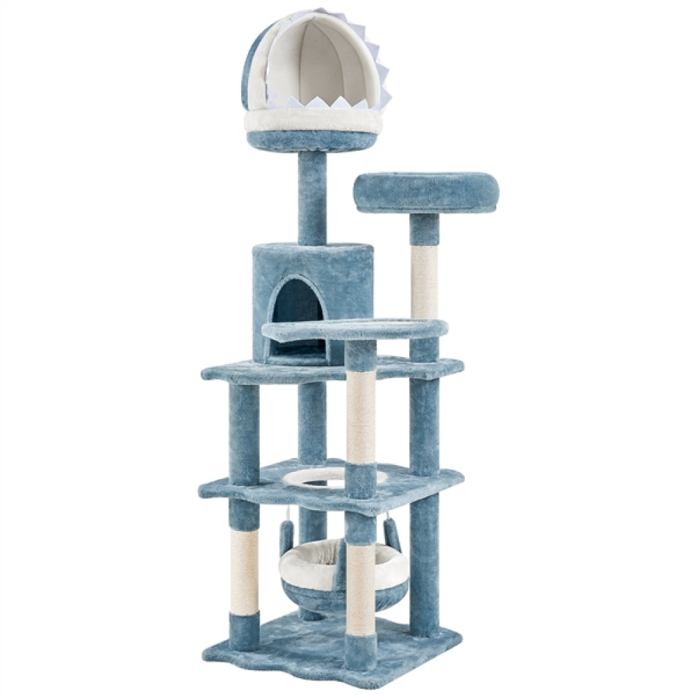 Multi-Level Ocean-themed Cat Tree Cat Tower