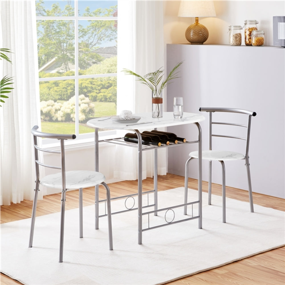Space Saving Dining Table Set Modern Round Dining Table Set for 2
