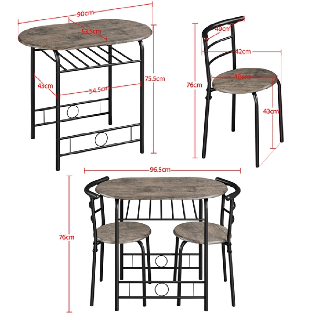 3 Piece Dining Set Dining Table Dining Chair Set