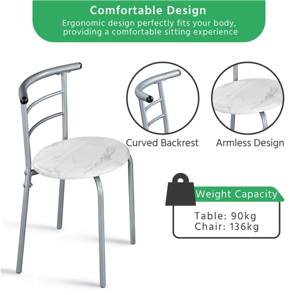 Modern Dining Set 1X Table + 2 Chairs
