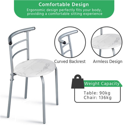 Modern Dining Set 1X Table + 2 Chairs