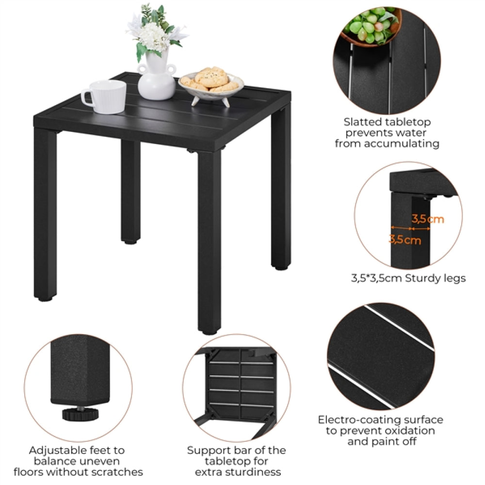 2pcs Dining Chairs + Outdoor Coffee End Table