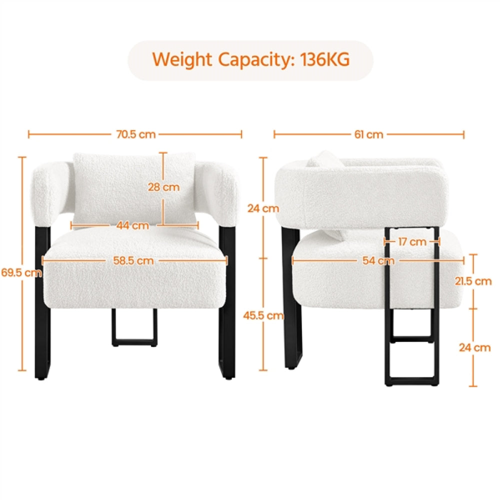 2pcs Accent Chair Armchair