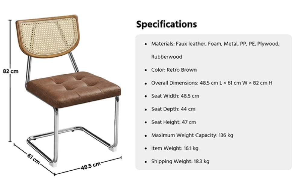 4PCS Mid-Century Modern Dining Chairs