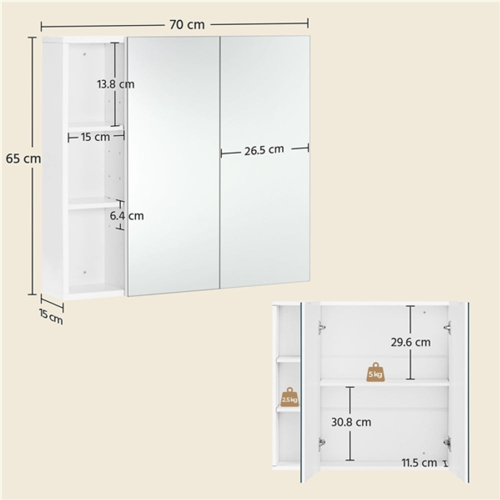 Bathroom Wall Cabinet with Mirror
