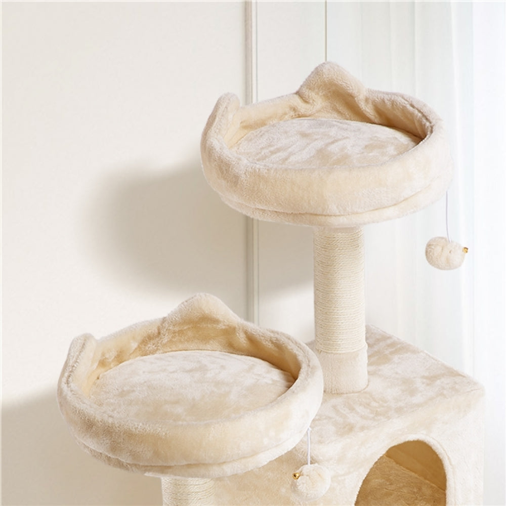 Multi-Level Cat Tree  Cat Tower with 2 Condos & 2 Perches & Scratching Posts