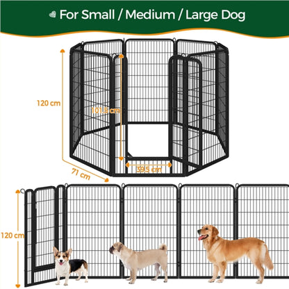 Set of 4 - 47.5″ Tall Dog Playpen Panels Metal Pet Fence Exercise Barrier