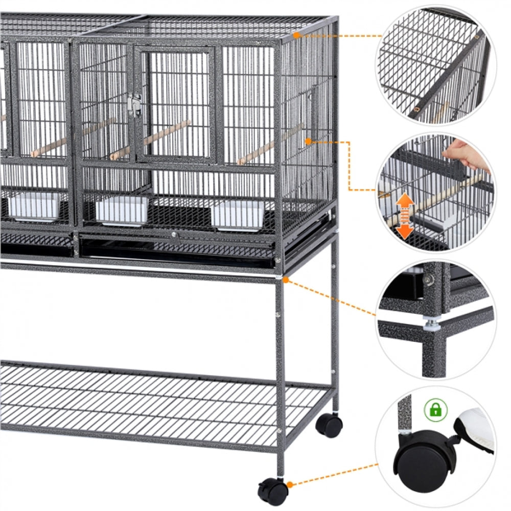 Stackable Wide Bird Cage Divided Breeder Cage