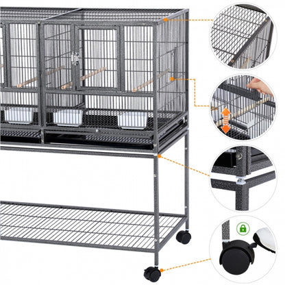 Stackable Wide Bird Cage Divided Breeder Cage