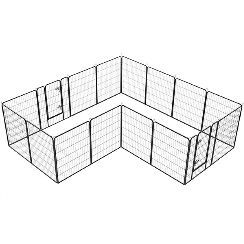 16 Panels Heavy Duty Pet Playpen Pet Exercise Barrier Fence