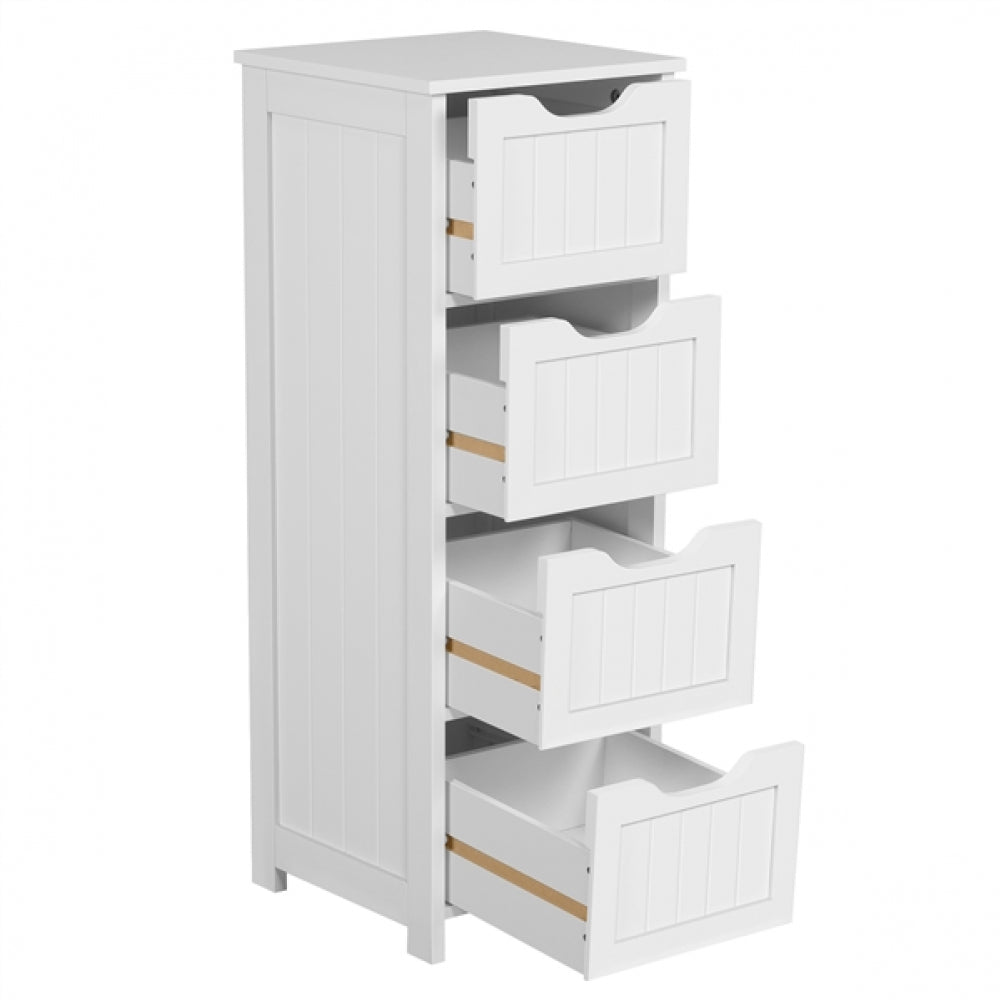Bathroom Floor Cabinet Wooden Side Storage Organizer