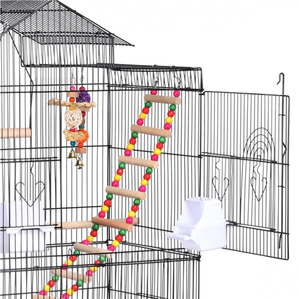 Metal Parrot Cage Bird cage w/Swing & Ladder