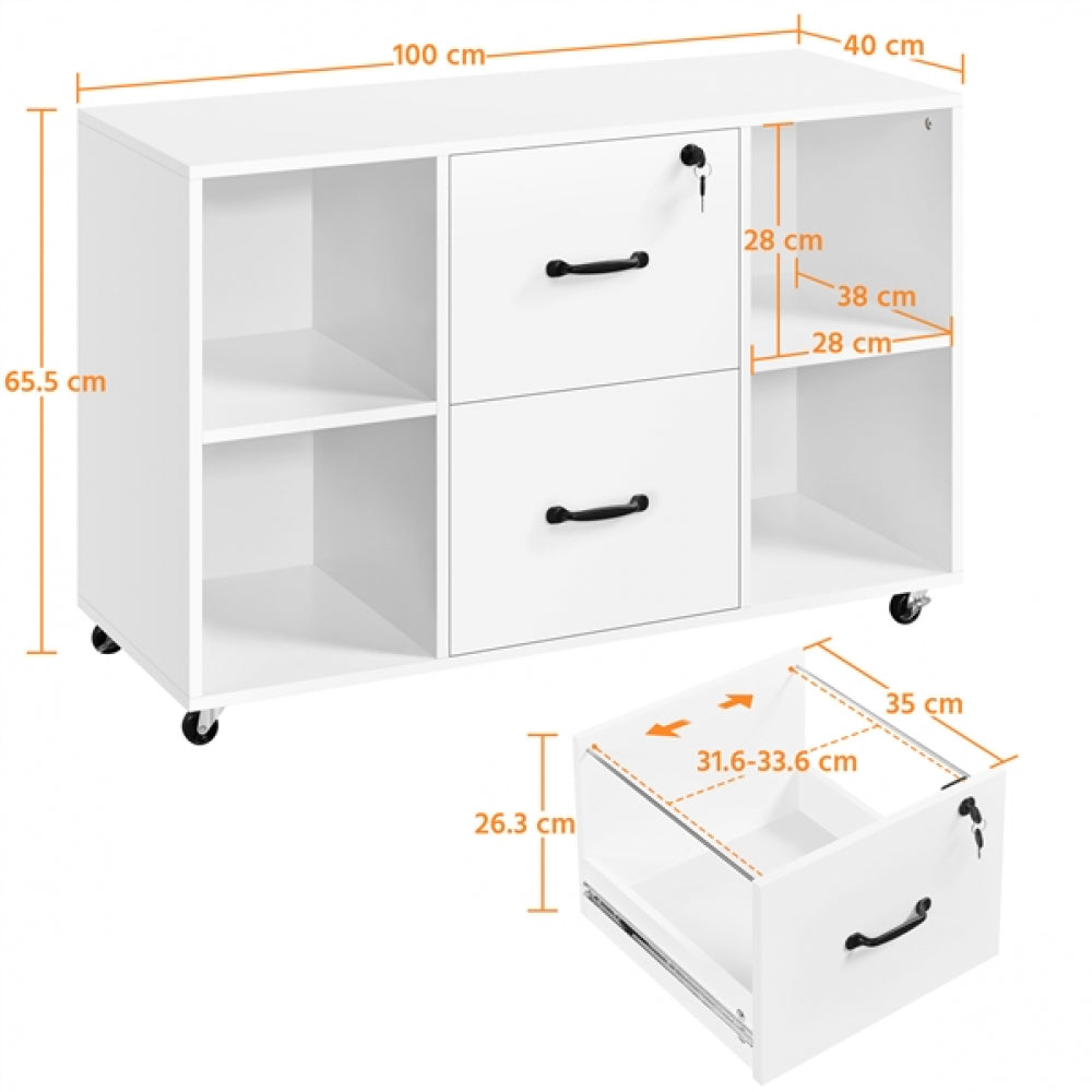 Vintage File Cabinet Mobile Letter Size File Cabinet