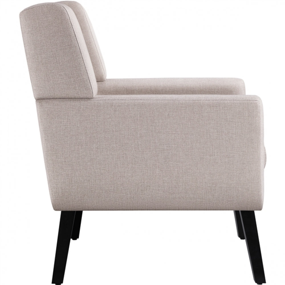 Button Tufted Armchair with Solid Wood Legs