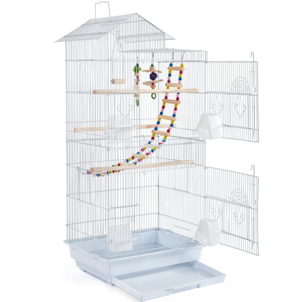 Metal Parrot Cage Bird cage w/ Swing & Ladder