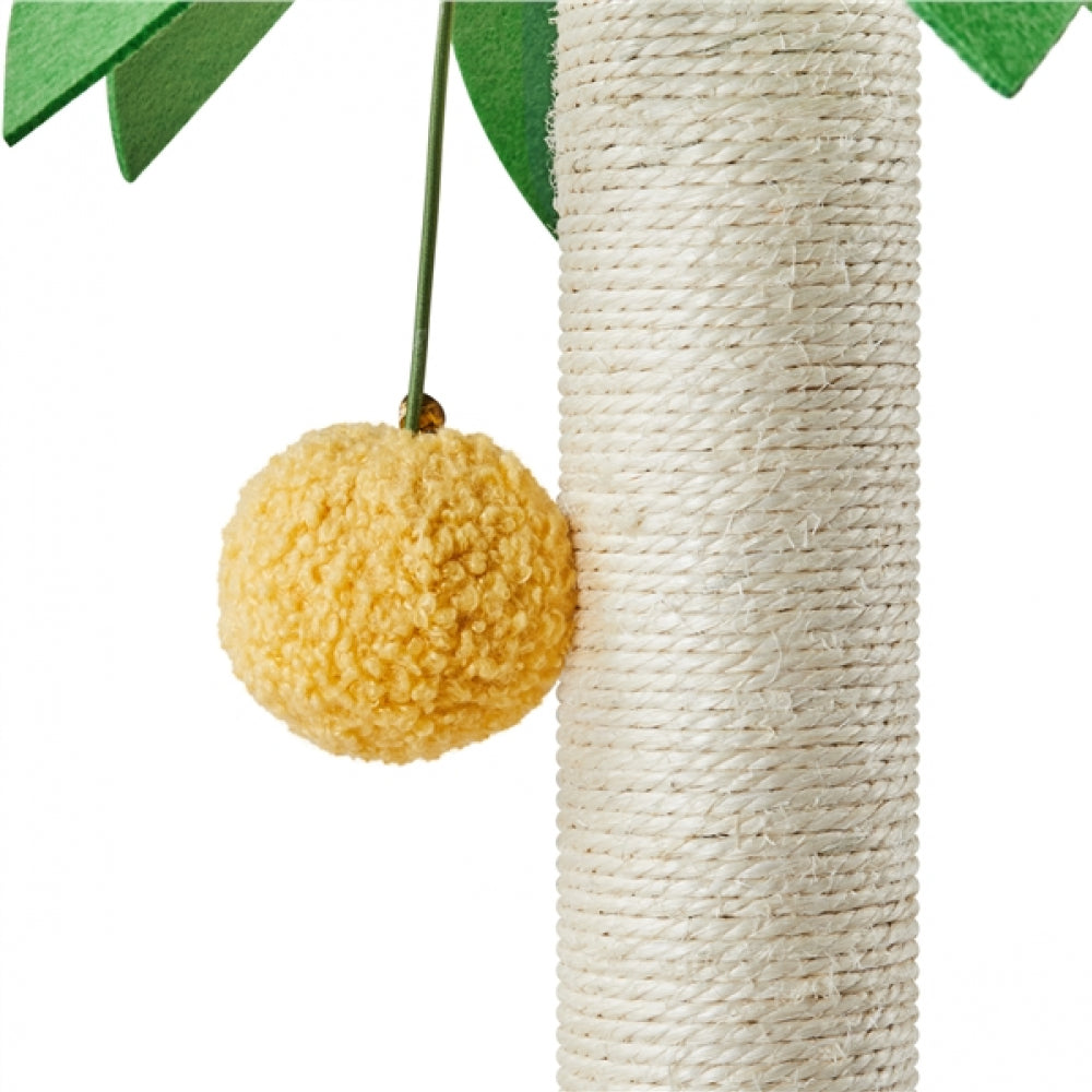 Coconut Palm Cat Tree Cat Scratching Post with Natural Sisal Rope