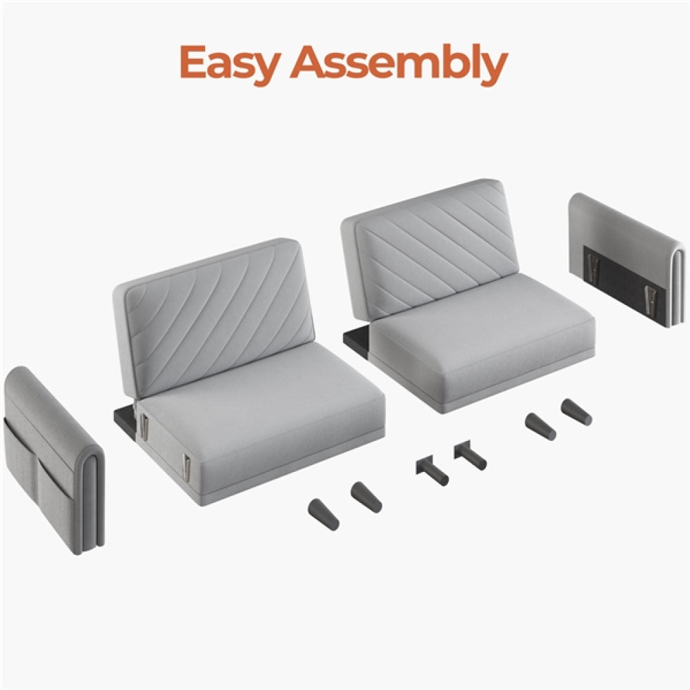 Convertible Sofa Bed Fabric 3-Seater Sofa Bed