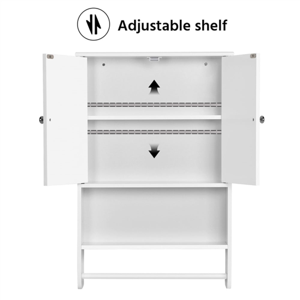 Bathroom Wall Cabinet with Towel Bar Wall Mount Organizer