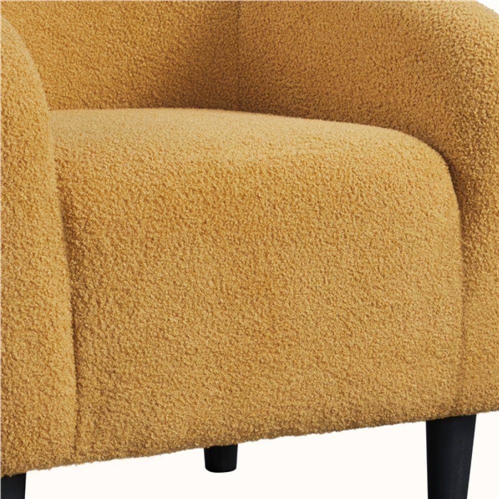 Boucle Club Chair Accent Barrel Chair Tub Chair