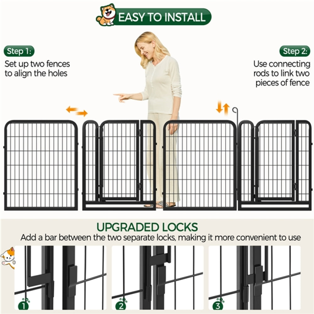 6 Panels Heavy Duty Dog Pen